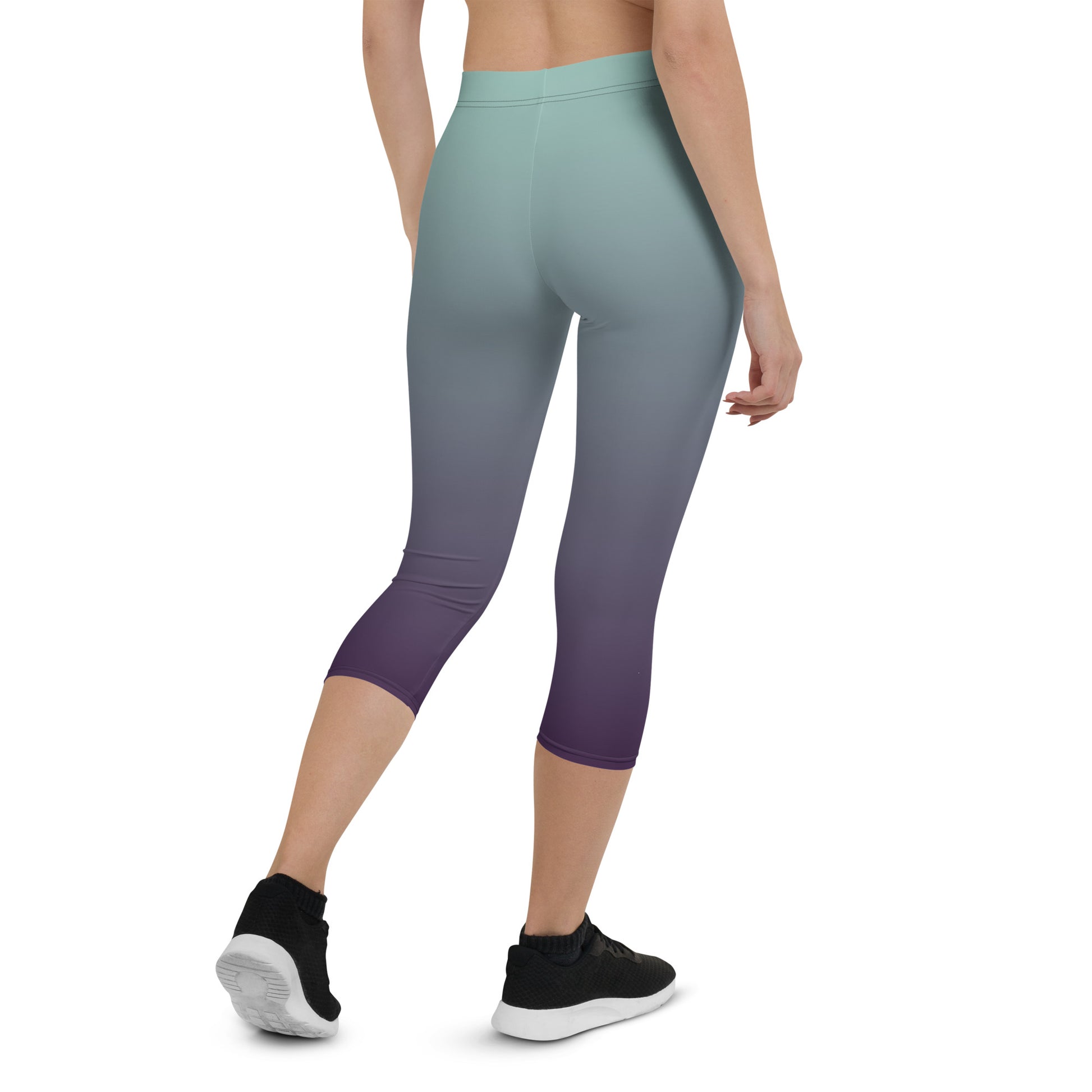 Aqua Nocturne Women's Capri Leggings - FLAKOUT