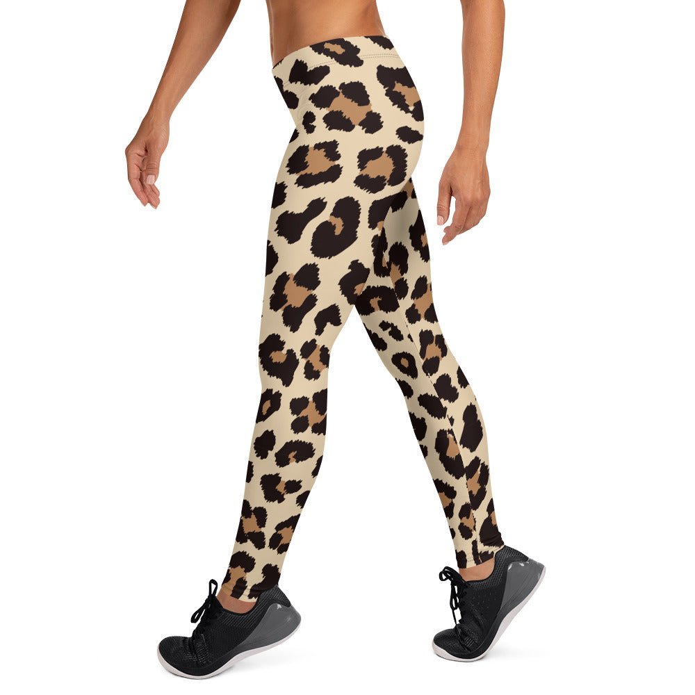 Leopar Chic Feline Women's Leggings - FLAKOUT