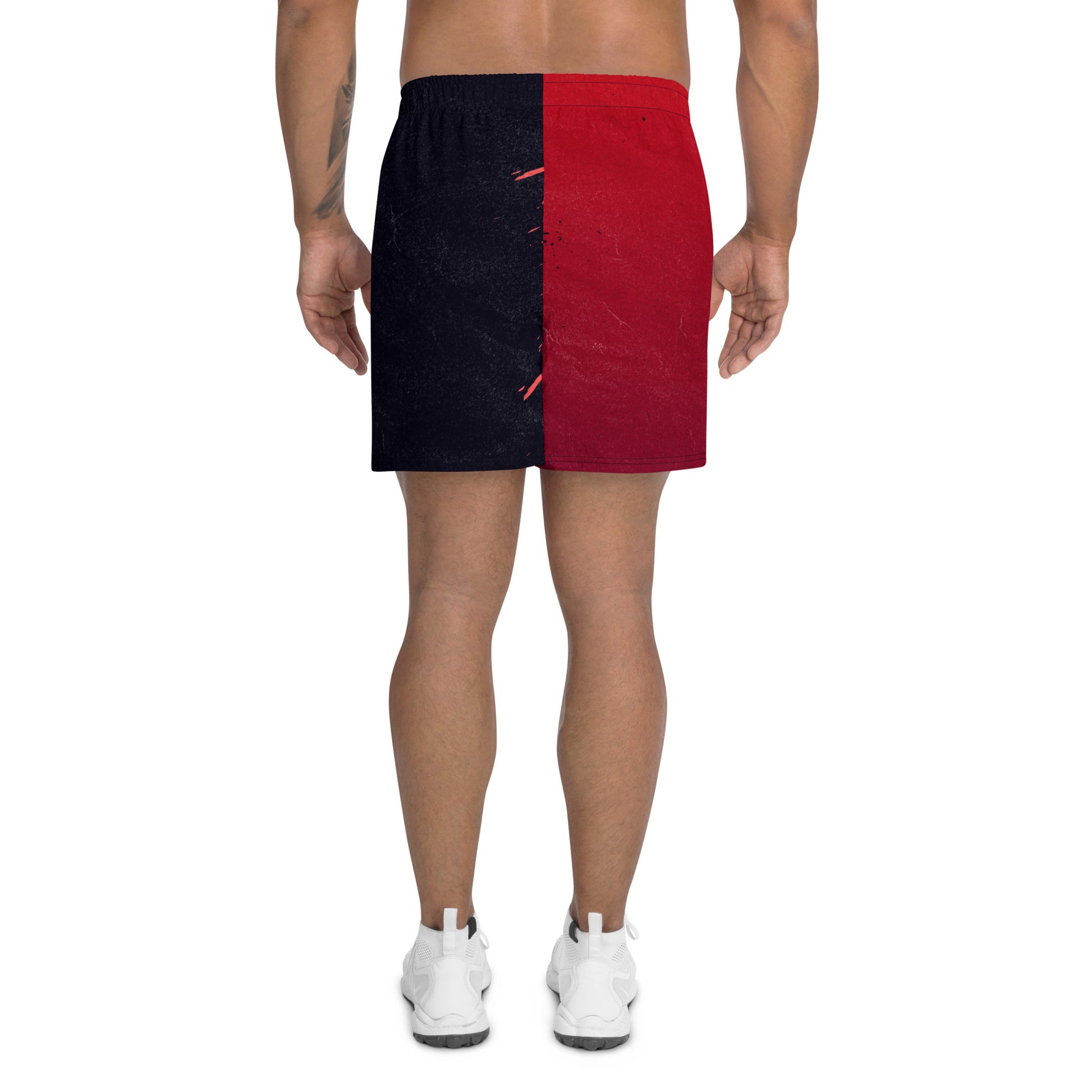 Men's Swim - Athletic Shorts Red Black Crush - FLAKOUT