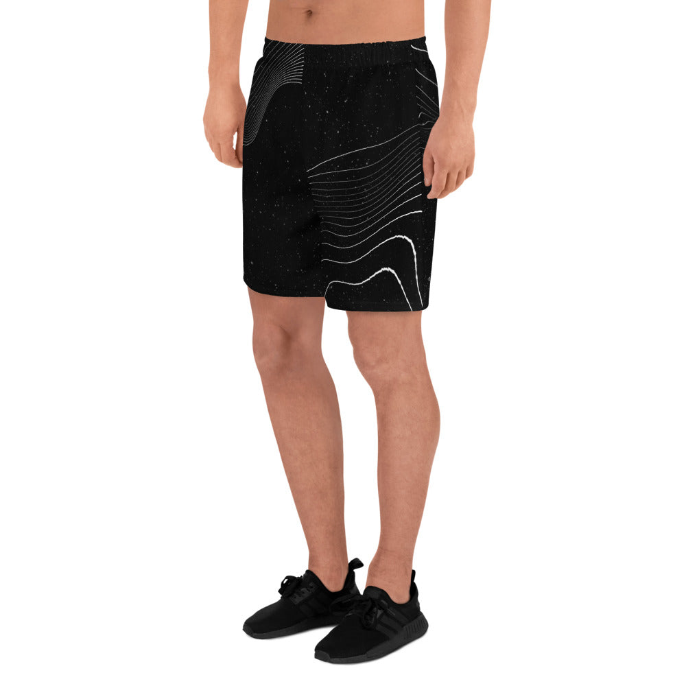 Noir Stripes Men's Swim - Athletic Shorts - FLAKOUT