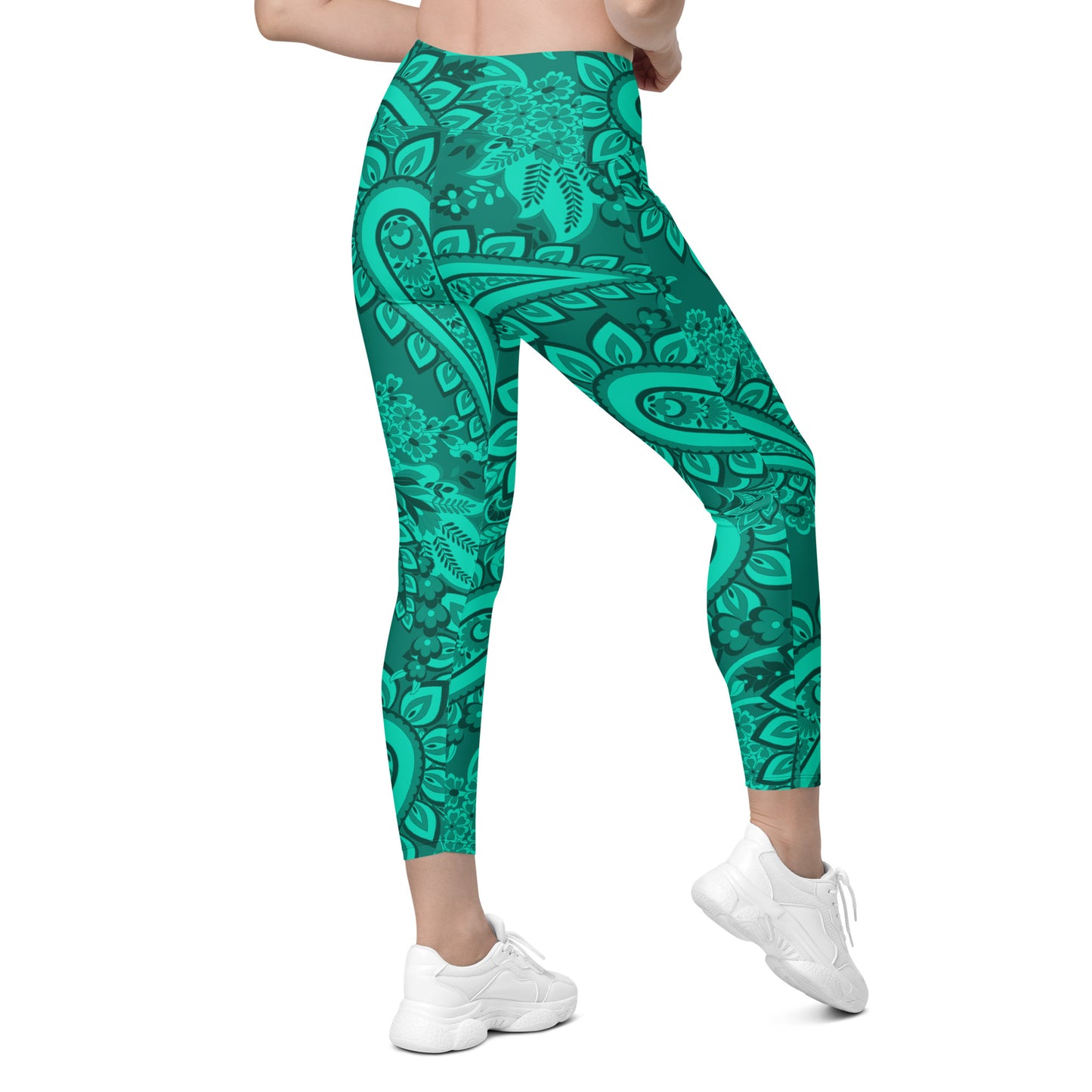 Infinite Quasar Women's Recycled Crossover Leggings With Pockets - FLAKOUT