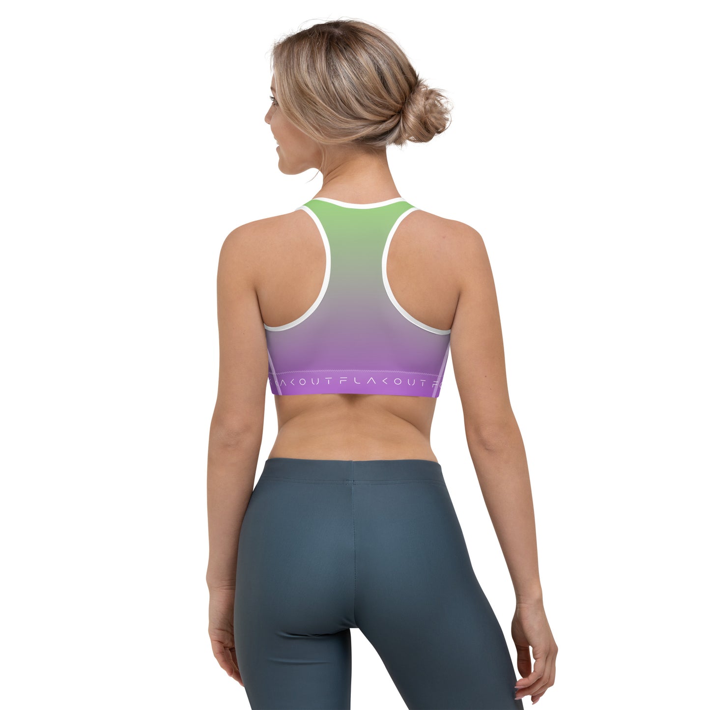 Lime Zest Women's Sports Performance Bra - FLAKOUT