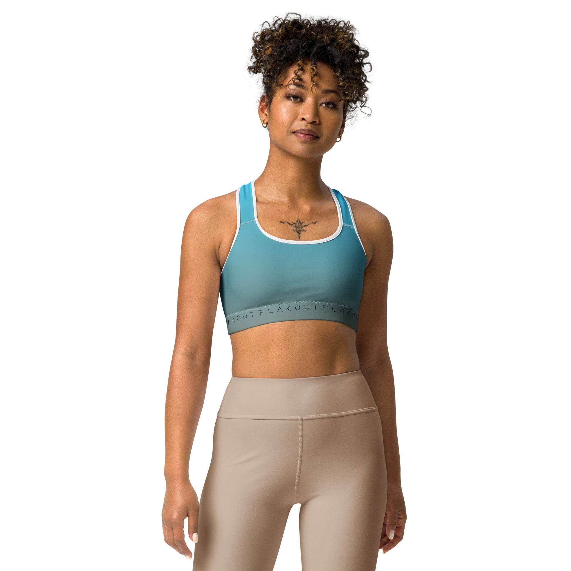 Aqua Skyline Women's Sports Performance Bra - FLAKOUT