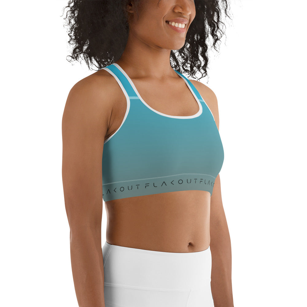 Aqua Skyline Women's Sports Performance Bra - FLAKOUT