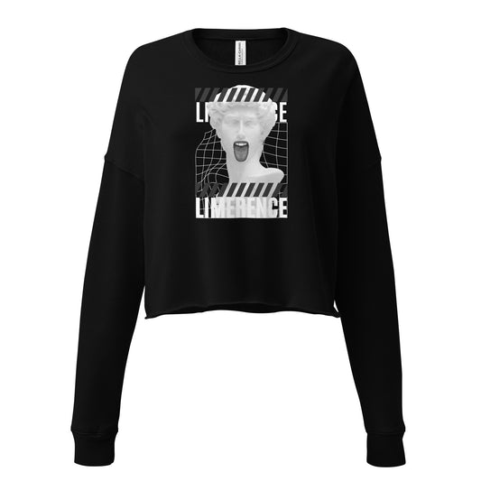 Limerence Women's Crop Sweatshirt - Black - FLAKOUT