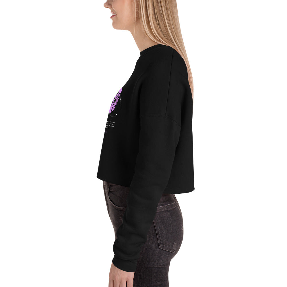 Nebuluxe Brilliance Women's Crop Sweatshirt - Black - FLAKOUT