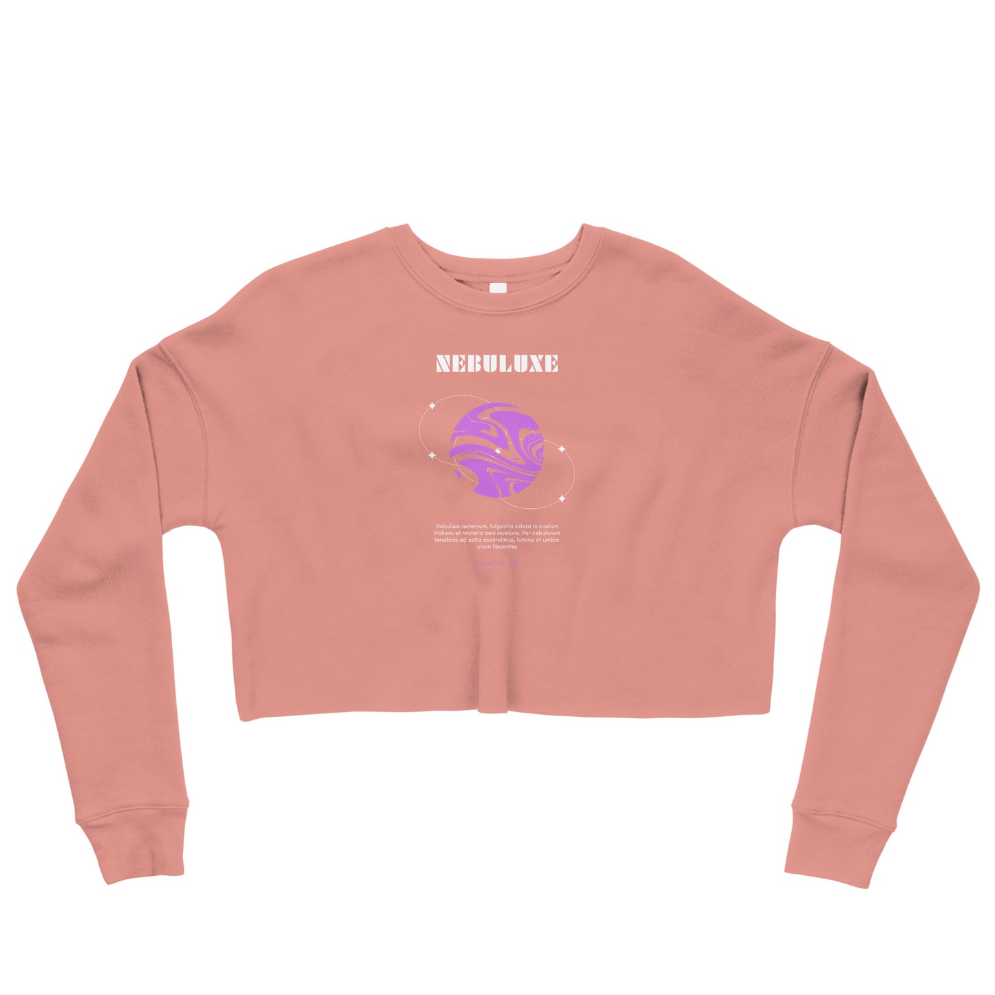 Nebuluxe Brilliance Women's Crop Sweatshirt - Mauve - FLAKOUT