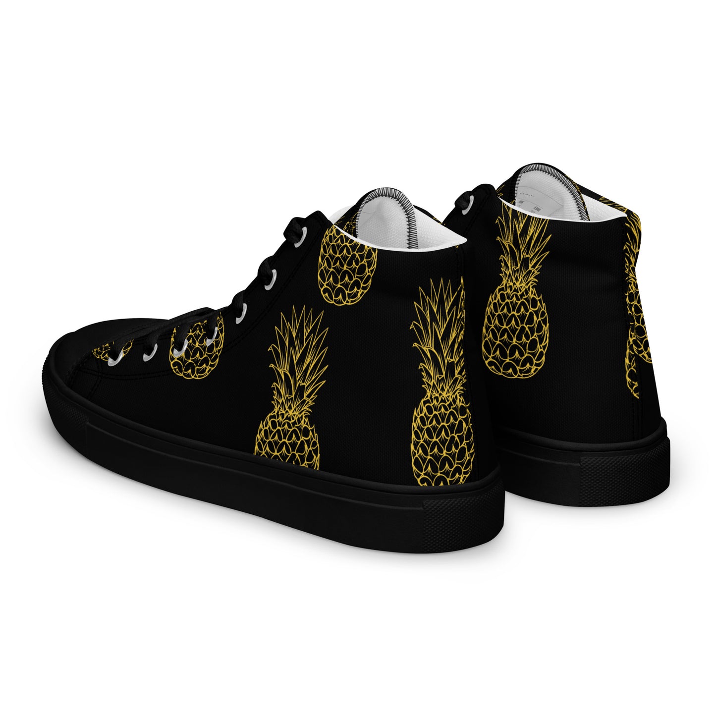 Pineapple Bliss Women's High Top Canvas Shoes - FLAKOUT