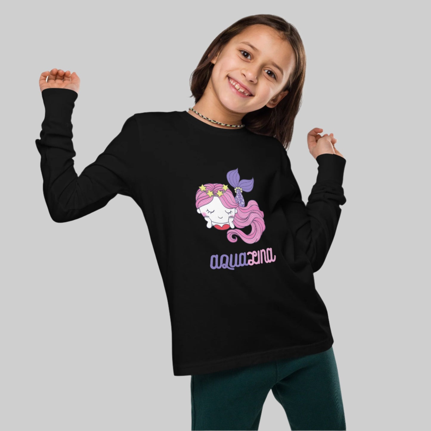 Aqualina Girl's Long Sleeve Tee - FLAKOUT