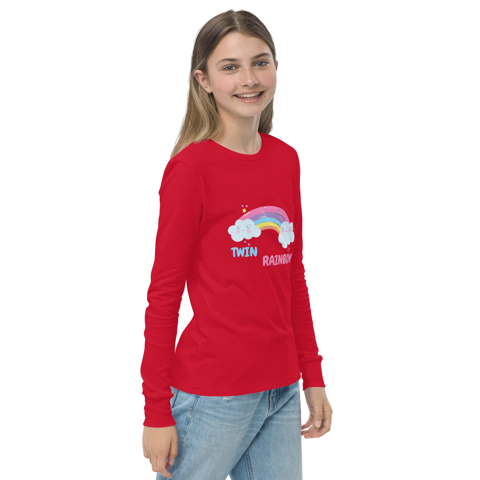 Twin Rainbows Girl's Long Sleeve Tee - FLAKOUT