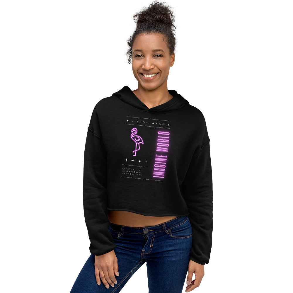 Vision Neon Utopia Women's Crop Hoodie - FLAKOUT