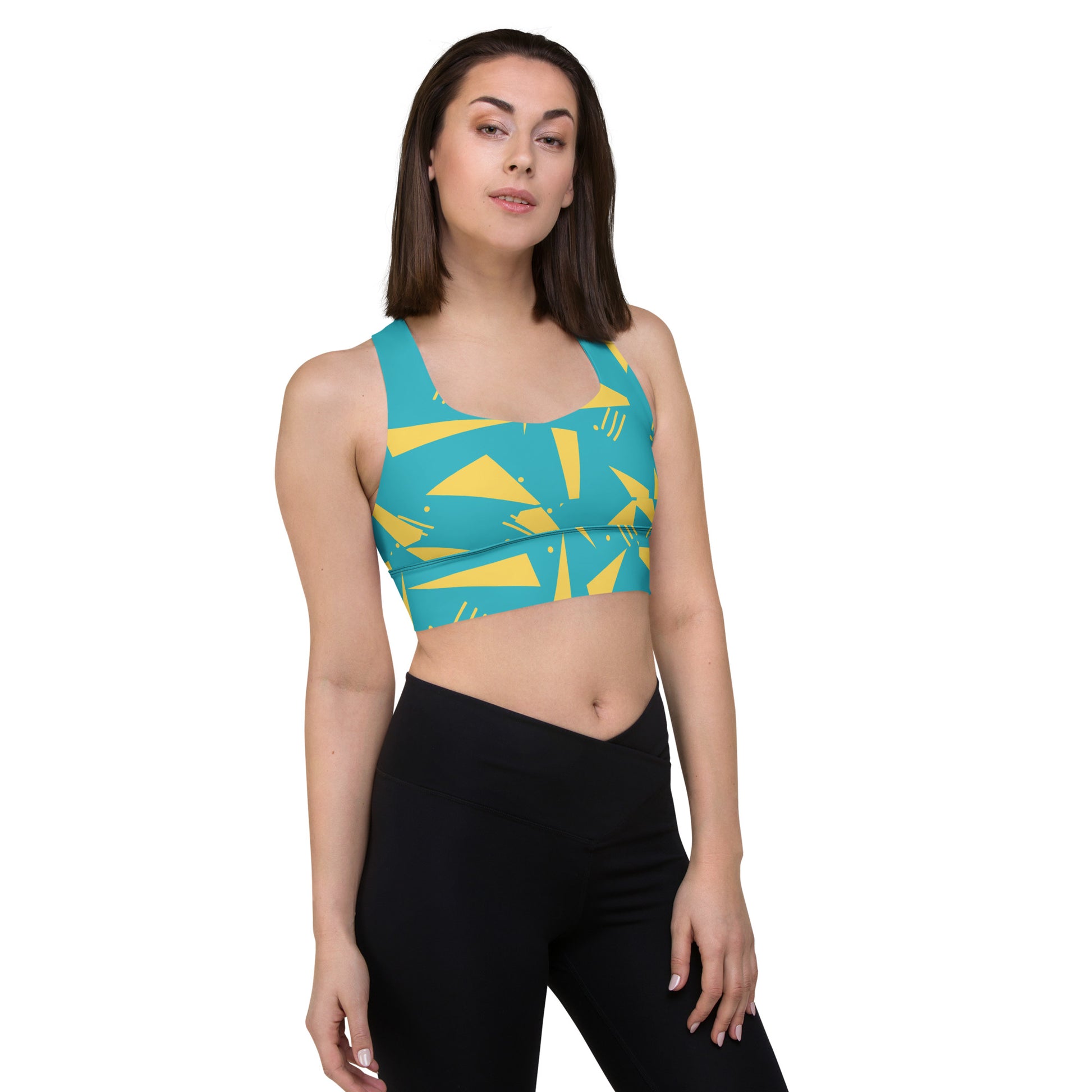 Women's Longline Sports Bra Triangles - FLAKOUT